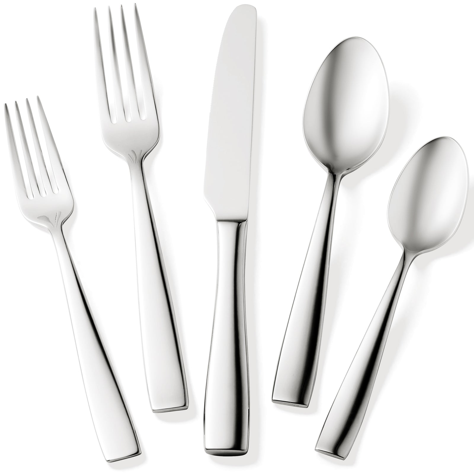 Hudson Essentials Sleek 18/10 Stainless Steel Flatware Silverware Set - Mirror Finish