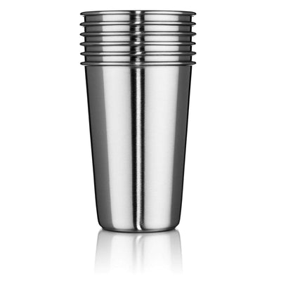 Stainless Steel Tumblers 7 oz - Set of 6 Stackable and Unbreakable Tumbler  Cups for Kids