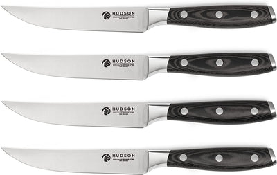 Hudson Steak Knives - Micarta Handle and & High-Carbon German Steel - Set  of 4 - Hudson Essentials