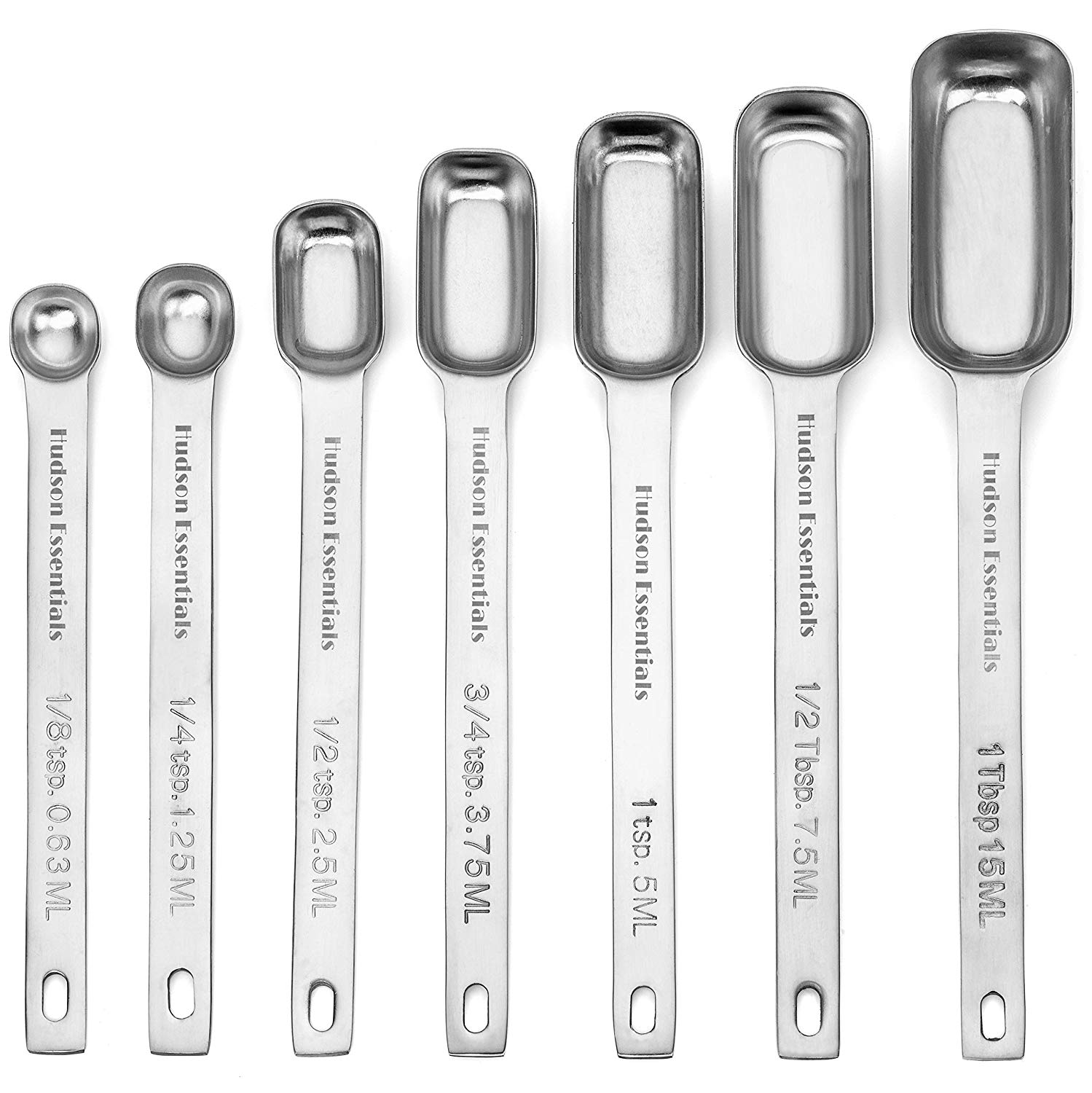 Stainless Steel Measuring Spoons Set for Dry or Liquid - Fits in Spice -  Hudson Essentials