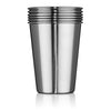 Stainless Steel Tumblers 12 oz - Set of 6 Stackable Tumbler Cups
