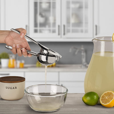 Hudson Essentials Stainless Steel Lemon Squeezer – Large Manual Citrus Press Juicer