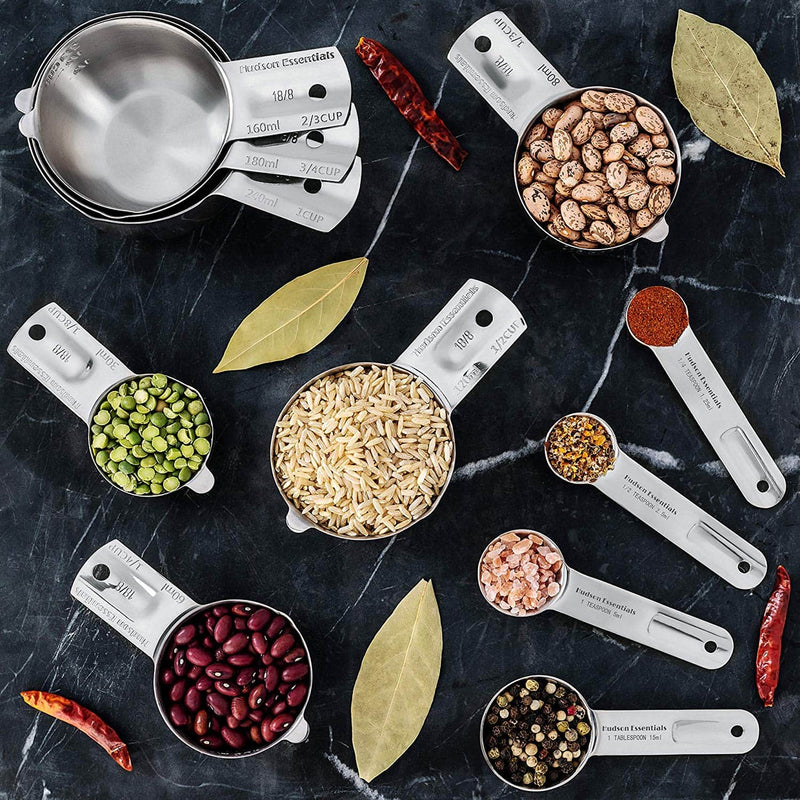 Home Basics 8-Piece Stainless Steel Measuring Spoons MC44417 - The