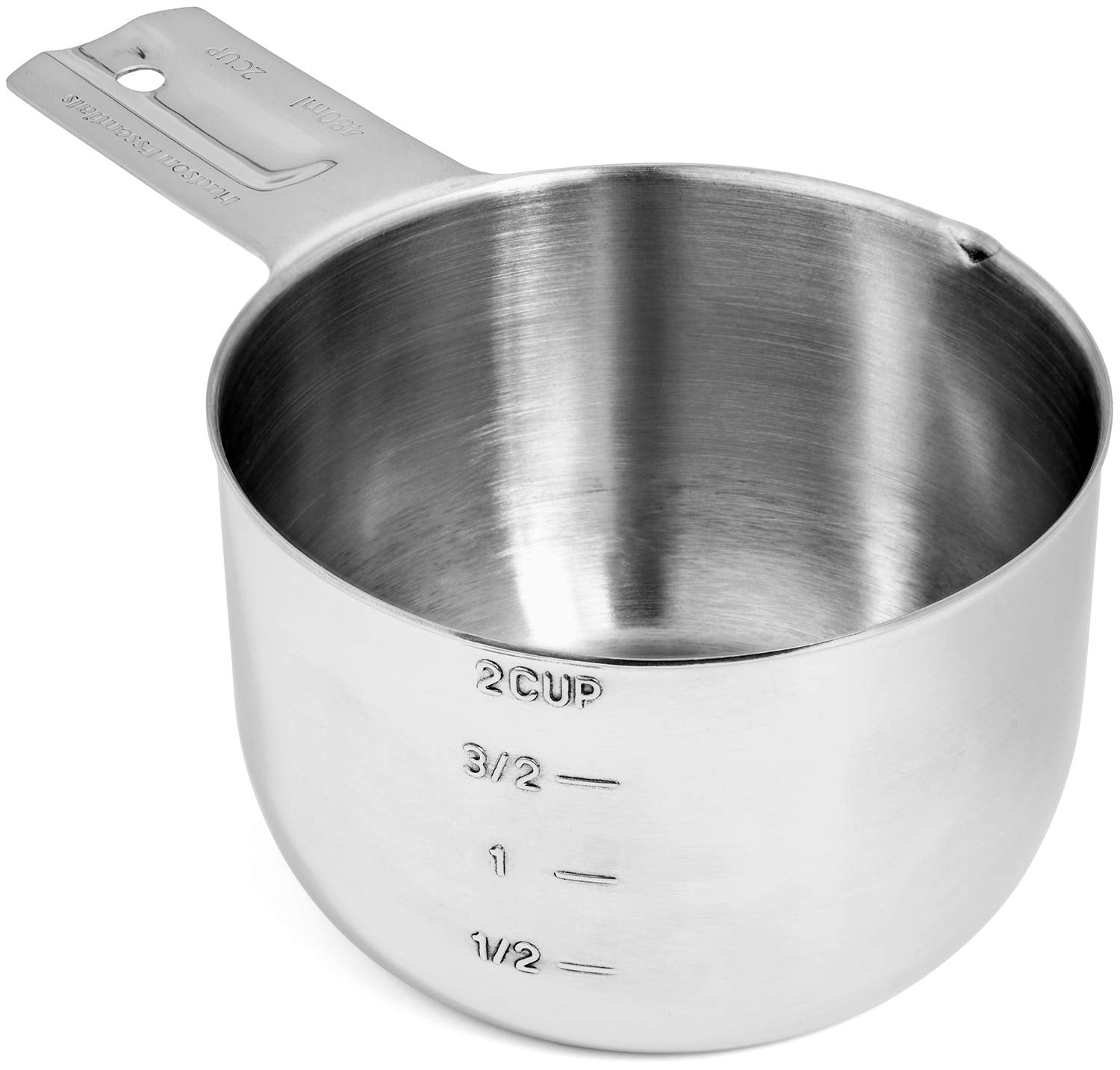 Stainless Steel Measuring Cups and Spoons Set (1 Piece 2-Cup
