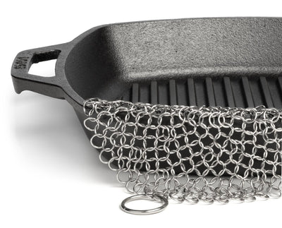 Premium Cast Iron Skillet Cleaner Stainless Steel Chainmail